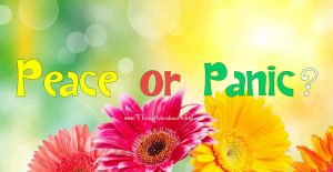 DEVOTIONAL - PEACE OR PANIC