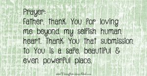 Prayer about the safety of submission to God