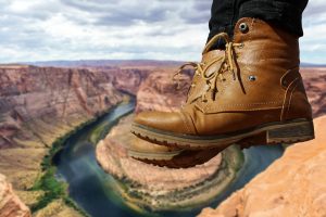 Height over canyon, mountain