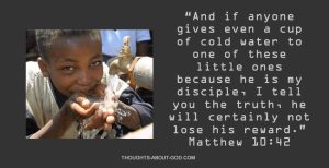 Matthew 10:42 cup of water