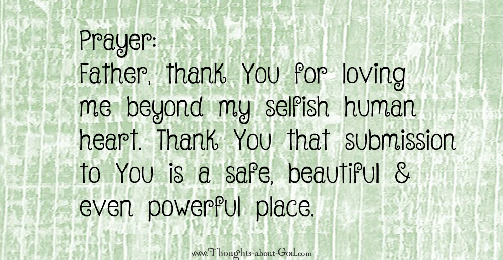 Prayer about the safety of submission to God