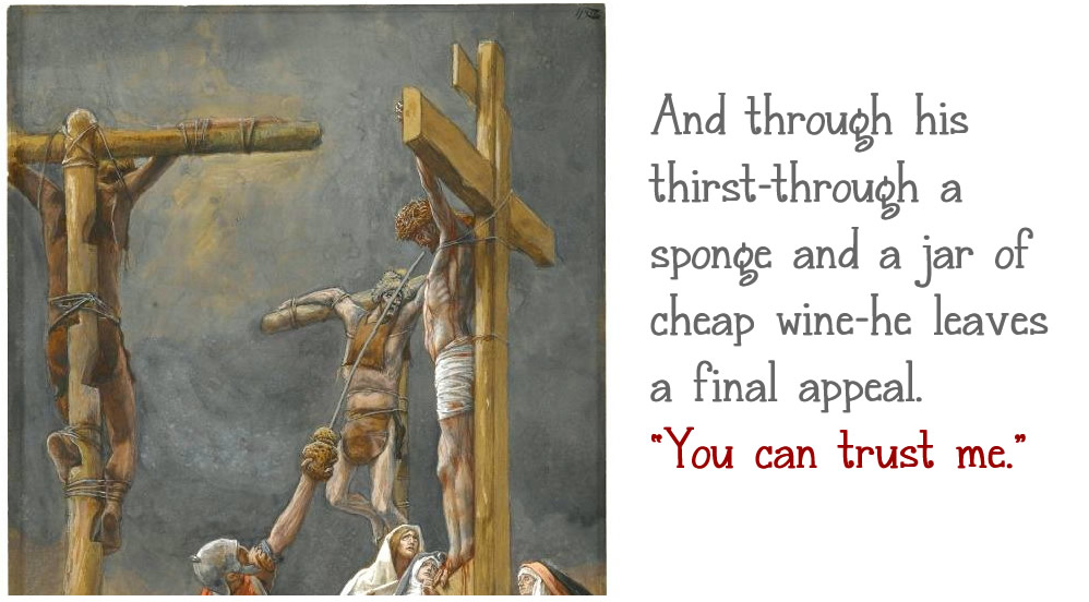 Jesus thirsty on the cross