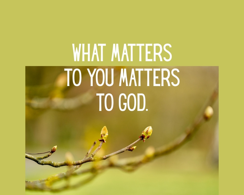 What Matters to You Matters to God
