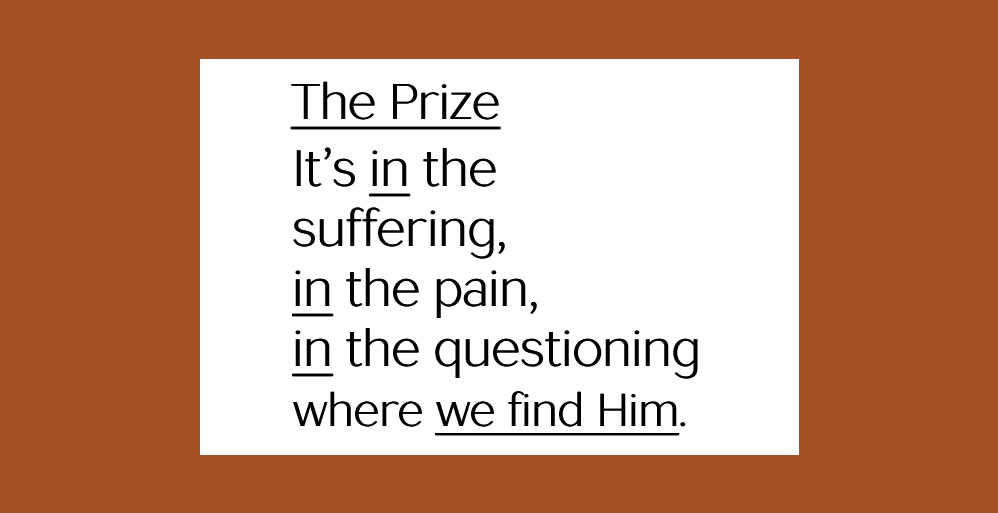 God Isn’t a Consolation Prize