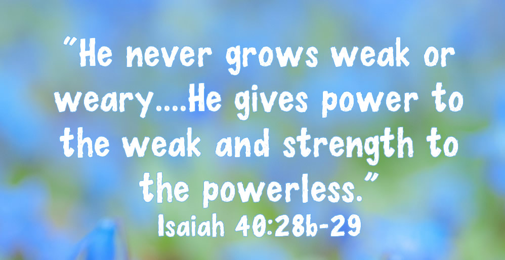 God’s Strength God’s Plan