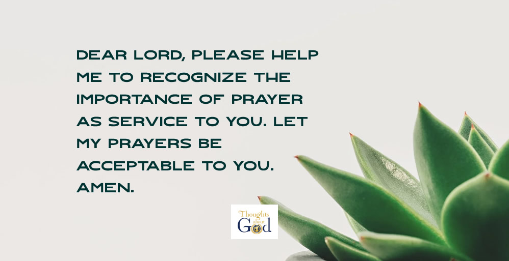 Prayer as Service