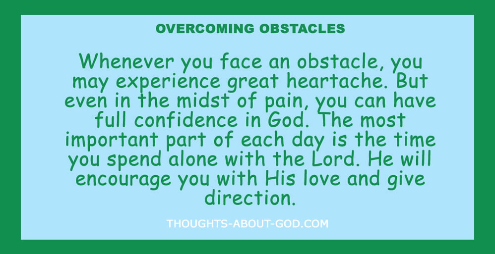 Overcoming Obstacles