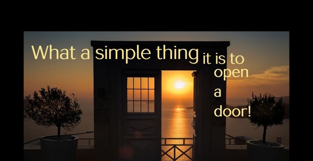 When You Open the Door