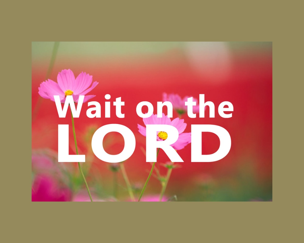 Keep Waiting–God is at Work